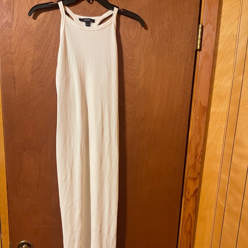 Forever 21 bodycon cream dress